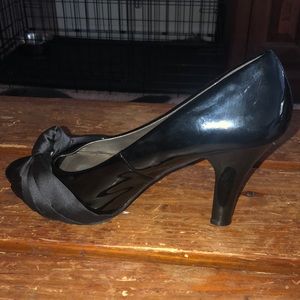 Black open toed heels